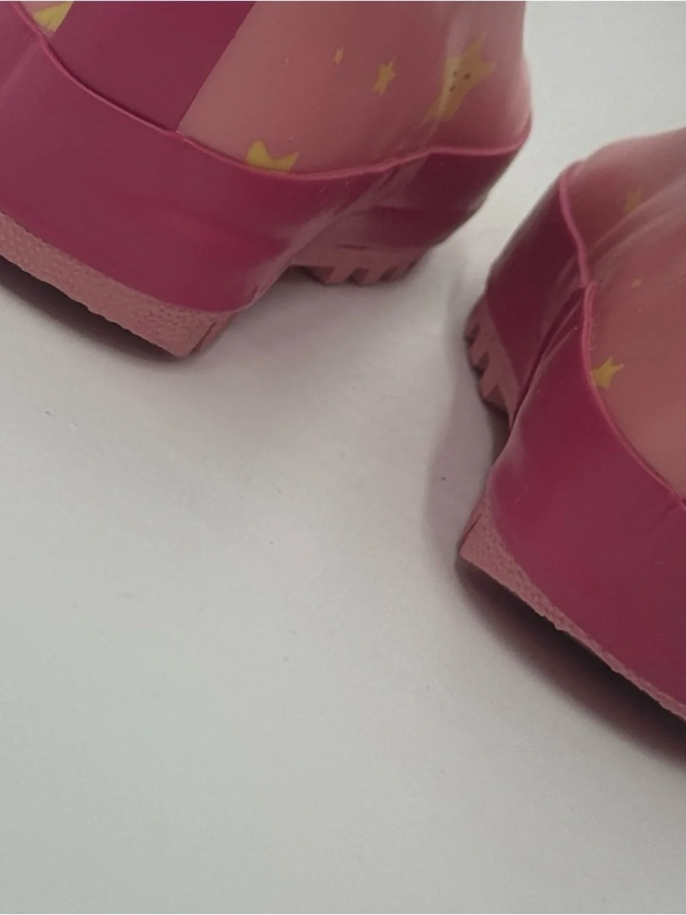 Kids Pink Panda & Rainbow Rain Boots Size 8